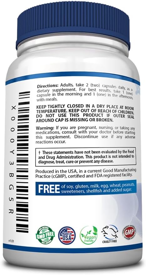 Fungavir Brainol - Targeted Brain Support Supplement - B Vitamins, Magnesium, Amino Acids, St. John's Wort, Phosphatidylserine, Ginkgo Biloba - Vegan-Friendly - 60 Capsules - 1 Month Supply