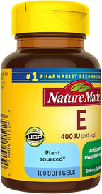 Nature Made Vitamin E 400 I.U. Softgels 100 ea (Pack of 2)