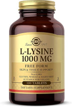 Solgar L-Lysine 1000 mg, 100 Tablets - Enhanced Absorption and Assimilation - Promotes Integrity of Skin and Lips - Collagen Support - Amino Acids - Non GMO, Vegan, Gluten Free - 100 Servings