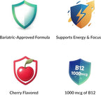 Bari B12 Max – Chewable Vitamin B12 1000mcg Methylcobalamin – Cherry Flavor – Bariatric-Friendly Energy & Nerve Support – 100 Tablets – Allotro Body Labs