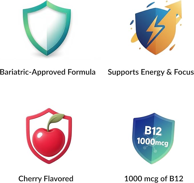 Bari B12 Max – Chewable Vitamin B12 1000mcg Methylcobalamin – Cherry Flavor – Bariatric-Friendly Energy & Nerve Support – 100 Tablets – Allotro Body Labs