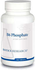 Biotics Research B6 Phosphate Biologically Active Form of Vitamin B6 (pyridoxal-5-phosphate), Supports Immune Function, Metabolism, Cardiovascular Health 100 Tablets