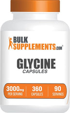 BulkSupplements.com Glycine Capsules - Glycine Supplements, Amino Acid Supplement - Gluten Free, 4 Capsules per Serving, 360 Count (Pack of 1)