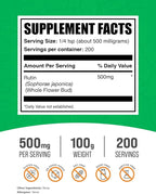 BulkSupplements.com Rutin Powder - from Saphora Japonica, Rutin Supplement, Rutin 500mg - Antioxidants Supplement, Circulation Support - Pure & Natural, 500mg per Serving, 100g (3.5 oz)