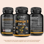Health Dose Premium Omega 3 Fish Oil Triple Strength x 120 Softgels - Pack of 3