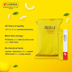 LEMONA Official Vitamin C Powder 500mg Korean Supplements Immune Support B6, B2, On-The-Go Packets Vitamin Healthy Living, Easy to Take Daily Energy Boost Korean Food Snacks Lemon (70Sticks)