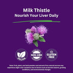 Paradise Herbs Milk Thistle, Active Whole Spectrum Extract, Super Potent, Ultra Pure, Vegan, Non GMO, Gluten Free, 120 Vegetarian Capsules (Pack of 2)