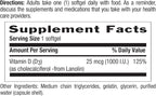 Country Life Vitamin D3 1000 IU (25 mcg) - Vitamin D Supplements - Immune Support, Supports Bones, Teeth & Muscles, Gluten-Free, Non-GMO, – 200 Softgels, 200 Servings