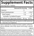 Carlson - Chewable Iron, 30 mg, Superior Absorption, Blood Health, Energy Production & Optimal Wellness, Natural Strawberry Flavor, 60 Tablets