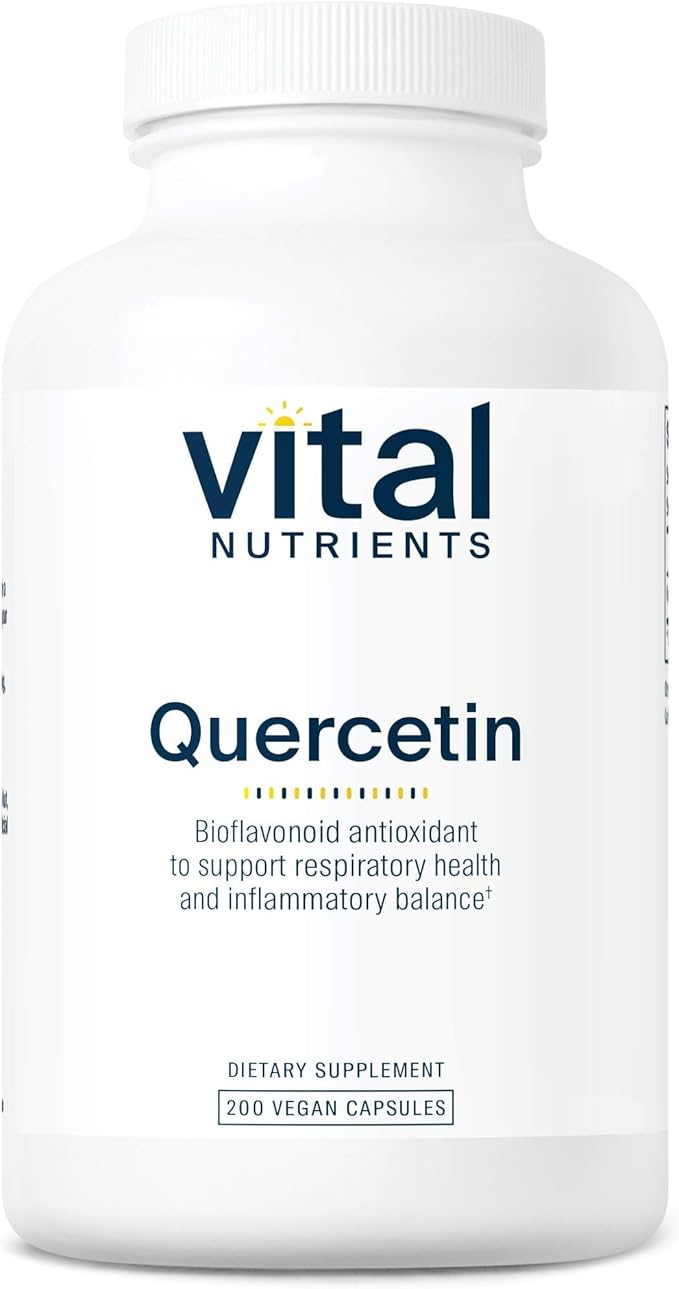 Vital Nutrients Quercetin - Vegan Quercetin Supplement with Bioflavonoids for Sinus, Respiratory, Heart, & Immune Function Support - Gluten, Dairy, Soy Free - 500mg - 200 Capsules