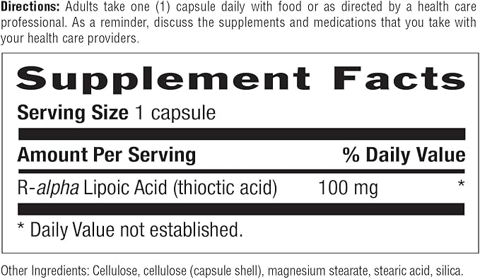 Country Life R-Alpha Lipoic Acid Complex 300mg - Alpha-Lipoic Acid 270mg & R-Lipoic Acid 30mg - Antioxidant Support - No Yeast, Corn, Wheat, Soy, Gluten, Milk - Alpha Lipoic Acid Supplement