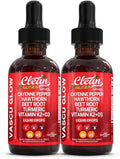 Clean Nutra Cayenne Pepper Drops Supplement Liquid + Hawthorn Berry, Vitamin D3 K2 Beet Root Powder, Ceylon Cinnamon, Turmeric Curcumin, Organic Panax Ginseng, Berberine Extract Organic (2)