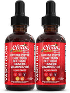 Clean Nutra Cayenne Pepper Drops Supplement Liquid + Hawthorn Berry, Vitamin D3 K2 Beet Root Powder, Ceylon Cinnamon, Turmeric Curcumin, Organic Panax Ginseng, Berberine Extract Organic (2)