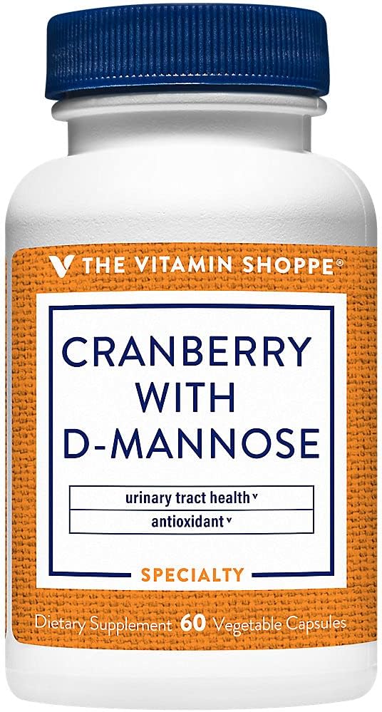 The Vitamin Shoppe Cranberry with D-Mannose - Urinary Tract & Bladder | with Vitamin C CranRich | 60 Veggie Caps | Women's Health