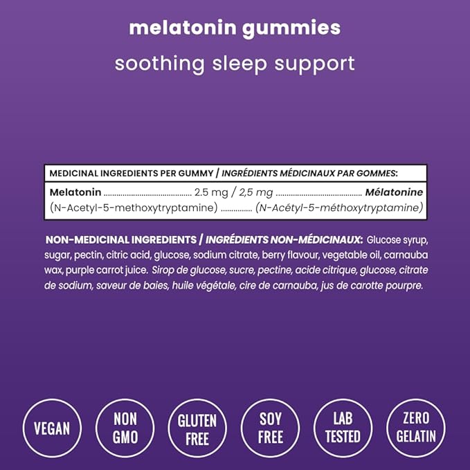 Melatonin Gummies for Kids & Adults | Natural Sleep Aid Drug-Free, Vegan Berry Flavor Kids Melatonin Gummy Supplement | 2.5mg, 5mg or 10mg Dose | Sleeping Pills Substitute (60 Count (Pack of 1))