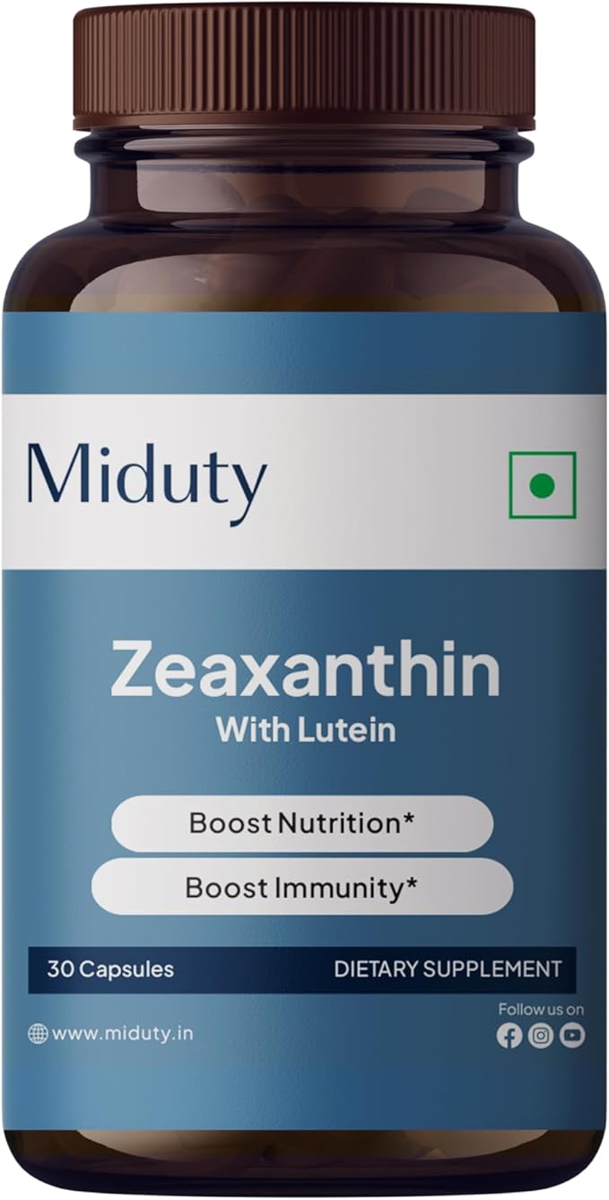 Zeaxanthin & Lutein - Eye Health Supplement - Vitamin A - Astaxanthin - Antioxidant Formula - Bluelight Protection - Gluten Free - Non-GMO - 30 Capsules