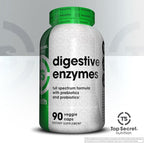 Top Secret Nutrition Digestive Enzymes | Full Spectrum Prebiotics & Probiotics | 10 Enzymes | for Gut Health, Bloating & Nutrient Absorption | 90 Capsules