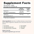EZ Melts Dissolvable Vegan Vitamin D3 + K2 5,000 IU - Bone & Heart Health Support - Immune Function Support - No Artificial Flavors - Non-GMO - Green Apple - 90 Dissolvable Tablets (90 Servings)