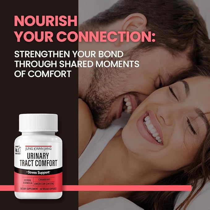 JUNG KWAN JANG Urinary Tract Comfort Formula with Pacran Cranberry 500mg, American Ginseng 143mg - Urinary Tract Health Support Supplement - 60 Capsules for Women and Men