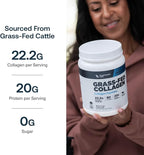 Grass-Fed Collagen Peptides Powder - Unflavored Collagen Powder for Women & Men, 22G Grassfed Bovine Hydrolyzed Collagen Peptides for Skin, Hair, Bones & Muscle Recovery - 30 Servings