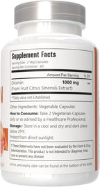 Diosmin Capsules, 120 Count, 1000 mg Serving, Vegan, Citrus Bioflavonoids 100% Vegetarian, Non-GMO & Gluten Free Diosmin Supplement with Max Strength - 2 Packs