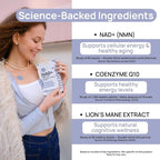 DUORI NAD+ Patch - Healthy Aging - NMNH - Resveratrol - CoQ10 - Lion's Mane - NAD+ - Vegan Daily Patch - 30 Patches (3 Pack (90 Patches))