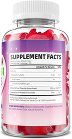 2 Pack Vitamin B1 Gummies 500mg for Adults & Kids – High Potency Thiamine B1 Supplement for Energy & Nervous System Support, Sugar-Free, Raspberry Flavor, 120 Count