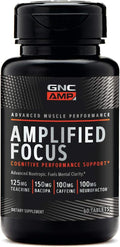 GNC AMP Amplified Focus, 60 Tablets, Fuels Mental Clarity