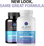 DR. EMIL NUTRITION Women's Multi Collagen Pills | Collagen Supplements | Support Hair, Skin, Nails & Joints | Hydrolyzed Collagen Supplements | Types I, II, III, V & X | 90 Capsules