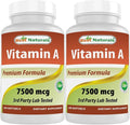 Best Naturals Vitamin A 25000 IU (7500 mcg), Non-GMO Formula Supports Healthy Vision & Immune System and Healthy Growth & Reproduction, 180 Softgels (180 Count (Pack of 2))