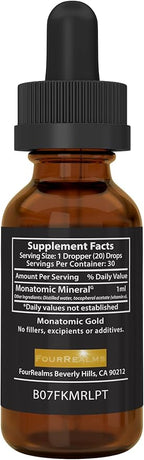 Ormus Monoatomic Gold Rich in Pure M-State Minerals & White Powder Gold - Pure 24k Gold -Trace Mineral Solution 1 oz