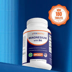 Vitamatic Magnesium with B6-180 Vegetarian Tablets (Uncoated) - Added B6 for Maximum Absorption - Supports Muscle, Joint, and Heart Health