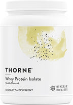 THORNE - Whey Protein Isolate - Balanced Amino Acids Profile with BCAAs - 21 Grams of Easy to Digest Whey Protein Powder - NSF Certified for Sport - Vanilla - Gluten & Soy-Free - 30 Servings