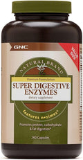 GNC Natural Brand Super Digestive Enzymes, Supports Protein, Carbohydrate and Fat Digestion, 240 Capsules