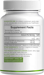 DEAL SUPPLEMENT CoQ10 100mg with Omega 3 100mg, 240 Capsules | Bioavailable Coenzyme Q10 Formula | Non-GMO