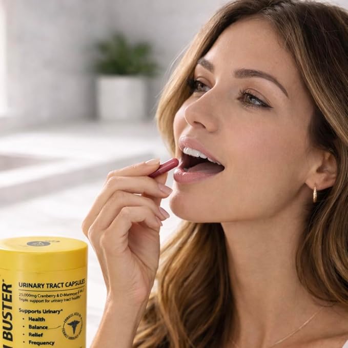 UTI Buster Urinary Tract Capsules 25,000mg Cranberry & D-Mannose & VIT.C- 60 Capsules