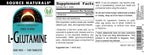 Source Naturals Free Form L-Glutamine - 500mg - 100 Tablets