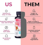 LIVS Beauty Plus Gummy Vitamins - Biotin Gummies for Hair, Skin and Nails | Natural, Gluten-Free, Non-GMO Beauty Supplement with Vitamins A, C, E, B12, D2, Zinc & More - Cream Soda Flavor - 120 Ct