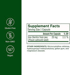 Flora Ferritin+ Delayed-Release Iron Supplement - Plant-Based Iron Supplement - Blood Cell & Energy Support - Vegan & Gluten-Free - Amber Glass Bottle - 60 Vegan Capsules