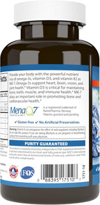 Carlson - Elite Omega-3 Plus D & K, 700 mg Omega-3s + D3 & K2, Function, Bone Health & Immune Support, Lemon, 60 Softgels