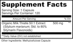 PURELY beneficial Organic Milk Thistle Capsules, 50:1 Milk Thistle Extract, Liver Cleanse & Antioxidant Support, 120 Veg Capsules, Vegan & Non-GMO