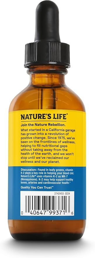 Nature's Life Vitamin K2 (MK7) Drops, 2 oz