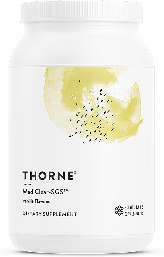 THORNE - MediClear-SGS - Rice & Pea Protein Powder Supplement with Antioxidants & a Complete Multi-Vitamin & Mineral Profile - Daily Detox Support* - Vanilla - Third-Party Certified - 21 Servings
