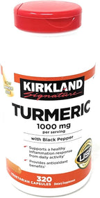 KIRKLAND Signature Turmeric with Black Pepper, 1000mg (320 Count)
