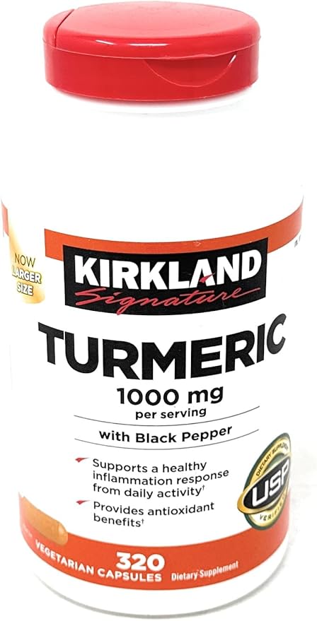 KIRKLAND Signature Turmeric with Black Pepper, 1000mg (320 Count)