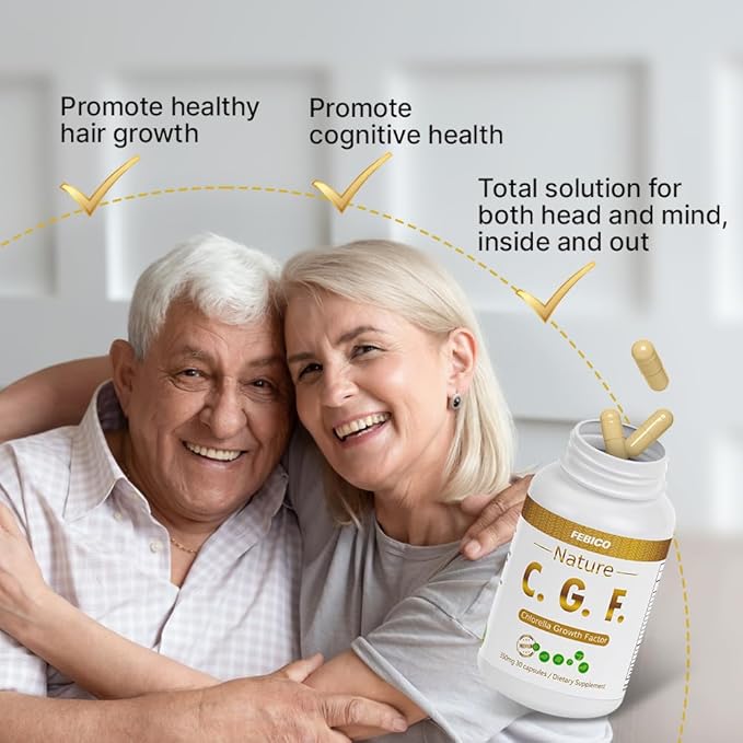 Chlorella Growth Factor CGF Capsules, 350mg, 30 Count, Non-GMO Vegan Supplement for Immunity & Cognitive Health Natural Spermidine Superfood