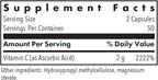 Allergy Research Group ARG Pure Vitamin C - 2 g Ascorbic Acid - Antioxidant & Immune System Support - Unbuffered Supplement - Hypoallergenic - 50 Servings - 100 Capsules