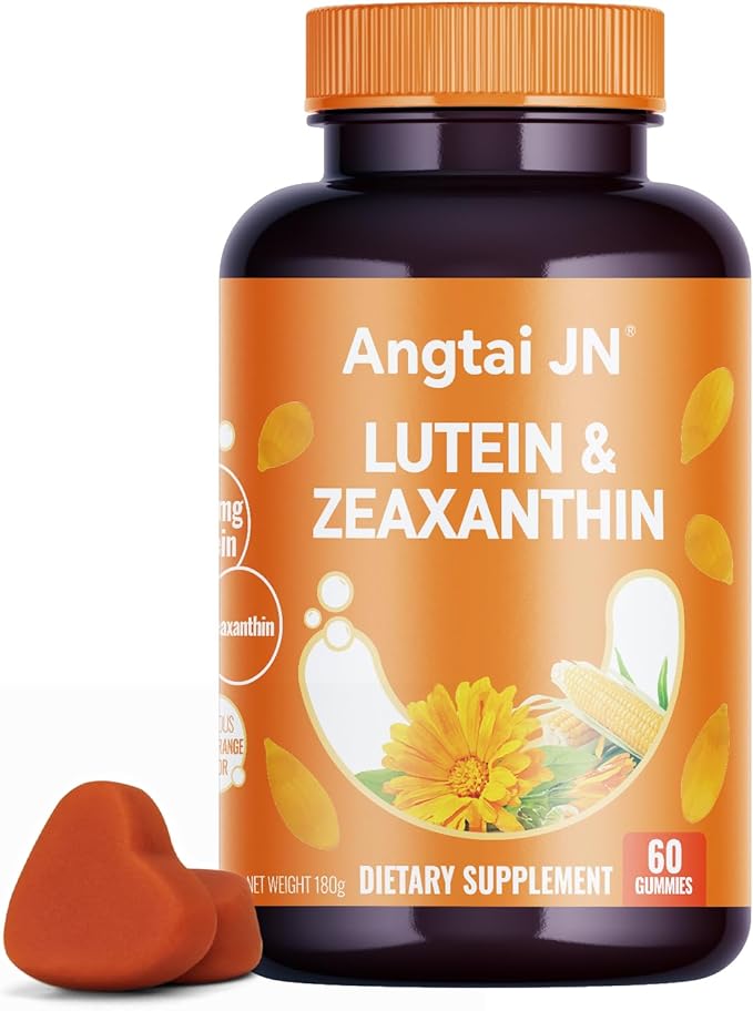 Lutein Gummies Eye Health Supplement with Zeaxanthin & Vitamin A – Blue Light Protection, Orange Flavor, Supports Vision Care for Adults – Vegan, Non-GMO, Gluten Free (60 Count)