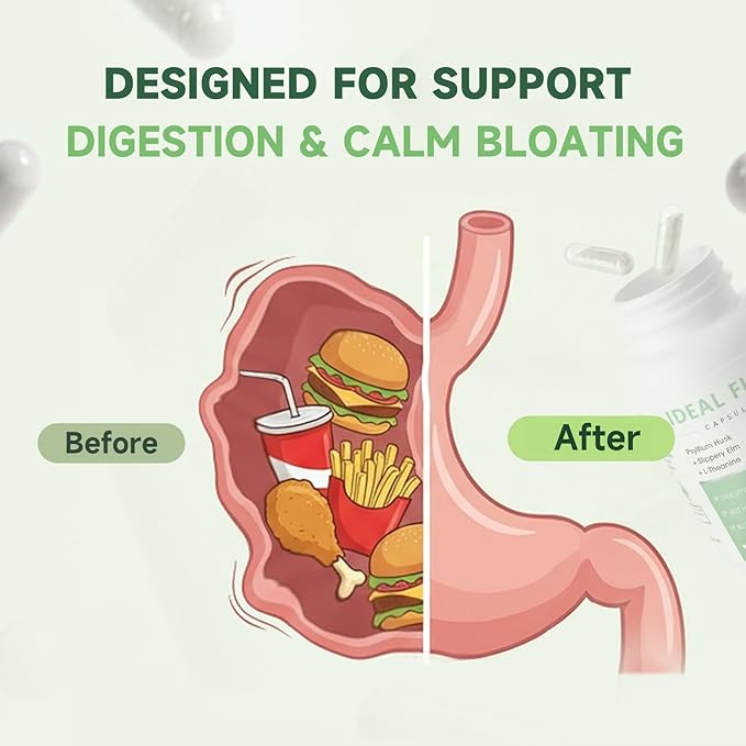 iMATCHME Fiber Supplement with Psyllium Husk Powder,Slippery Elm for Soften Stool,Effortless Bowel Movements,Digestive & Gut Cleanse Support-Prebiotic Fiber 240 Capsules