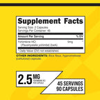 Primaforce Yohimbine HCl 2.5mg, 90 Capsules - GMO Free and Gluten Free Supplement